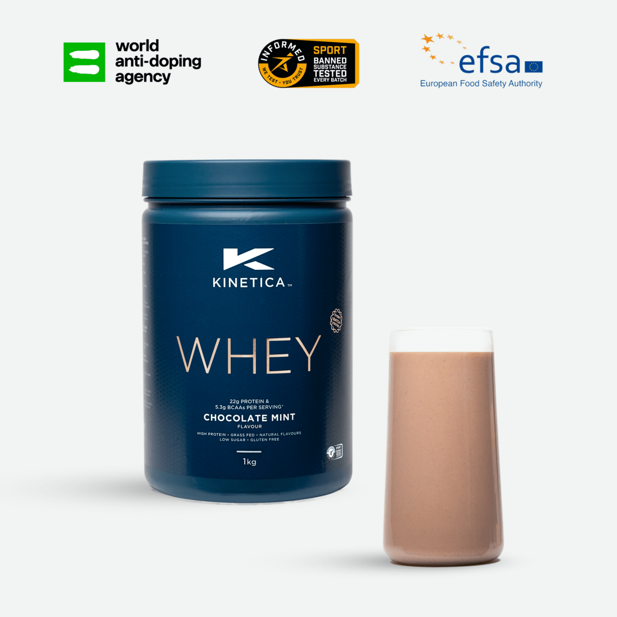 Whey Protein Chocolate Mint 1kg - #kinetica-sports#