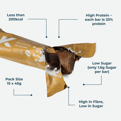 Deluxe Protein Bar Chocolate Brownie - 15 x 45g - #kinetica - sports#