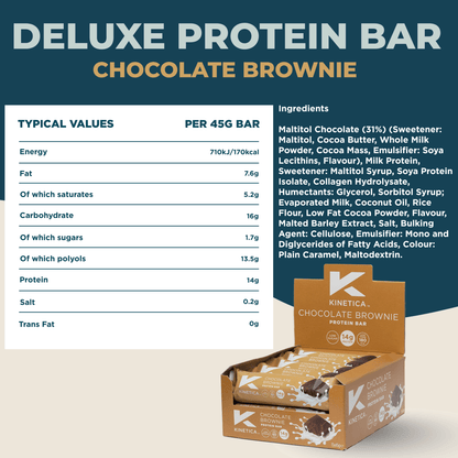 Deluxe Protein Bar Chocolate Brownie - 15 x 45g - #kinetica - sports#