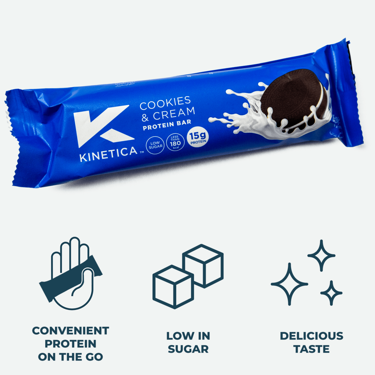 Deluxe Protein Bar Cookies and Cream - 15 x 45g - #kinetica - sports#