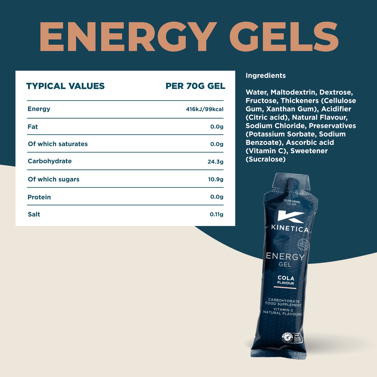 Energy Gel Cola - 24 x 70g