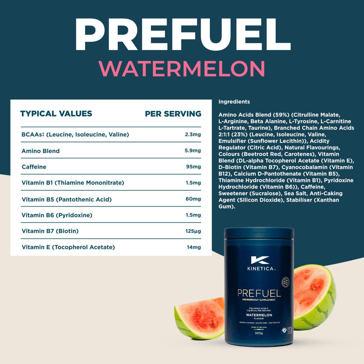 PreFuel Watermelon 300g - #kinetica-sports#