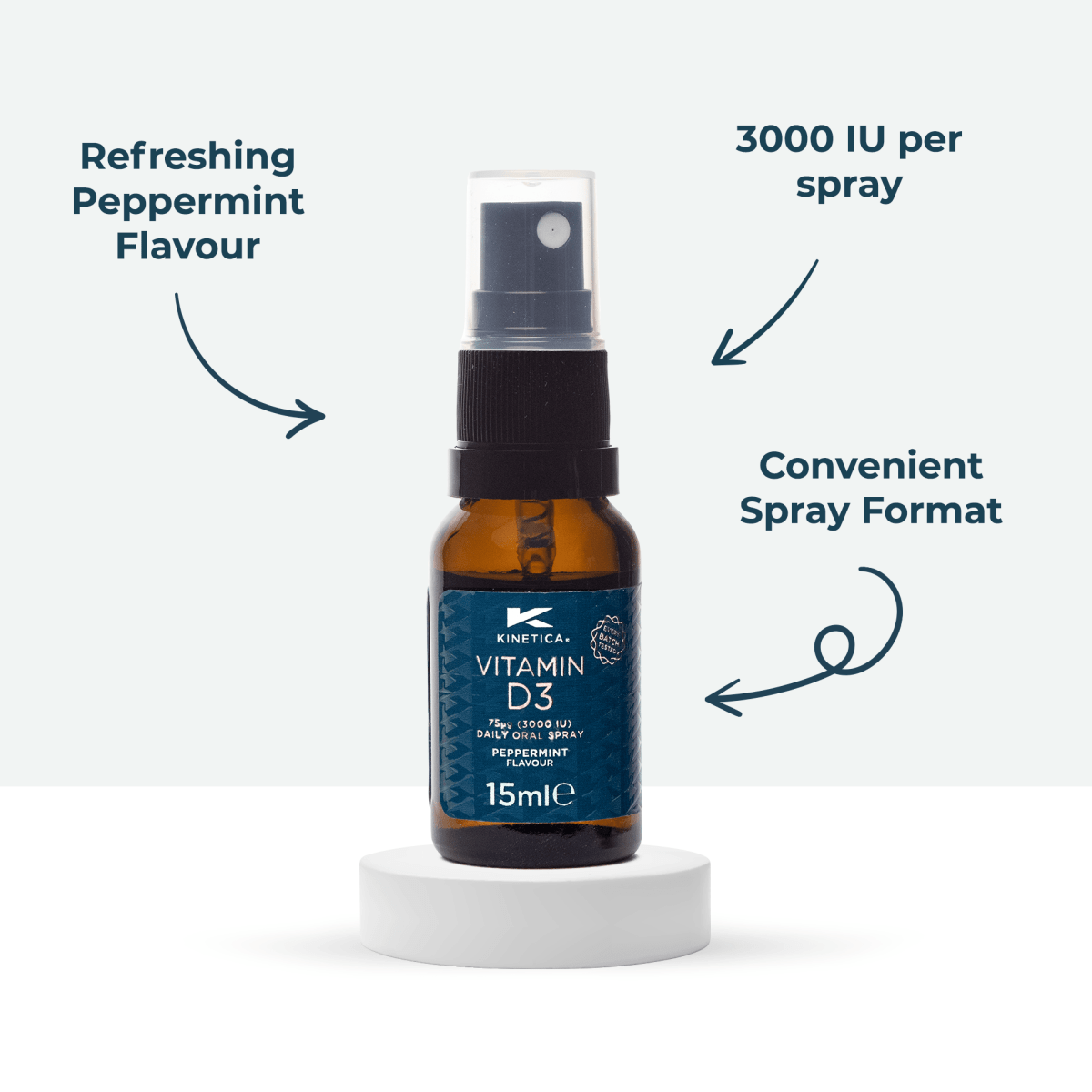 Vitamin D3 Oral Spray - Peppermint Flavour 15ml - #kinetica-sports#