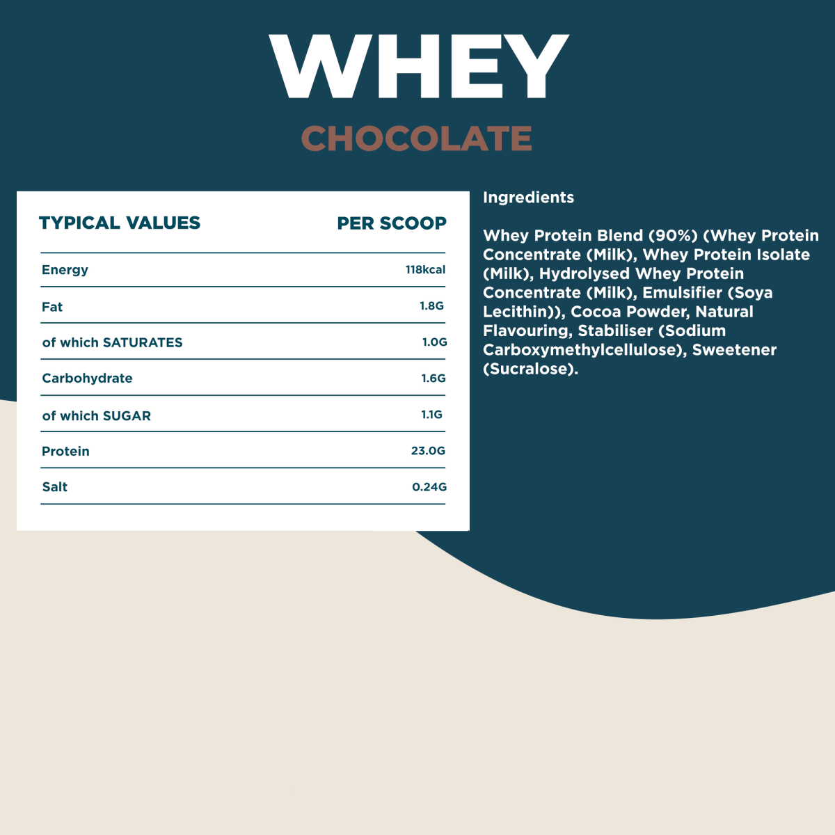 Whey Protein Chocolate 300g - #kinetica-sports#